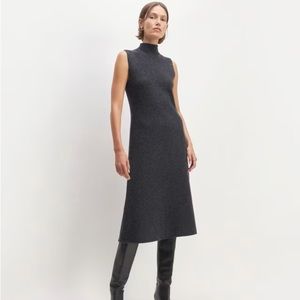NWT - XXS Everlane Cozy-Stretch Sleeveless Midi Dress in Charcoal